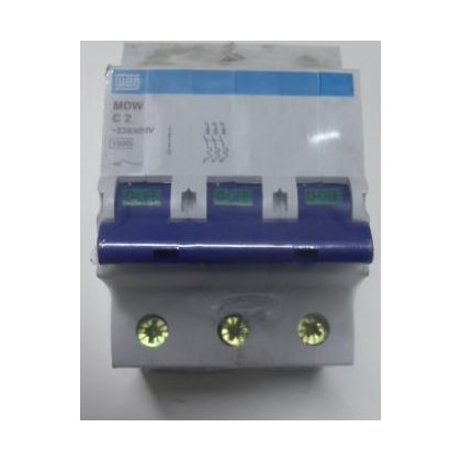 DISJUNTOR DIN TRIPOLAR C20A 3KA MDW WEG
