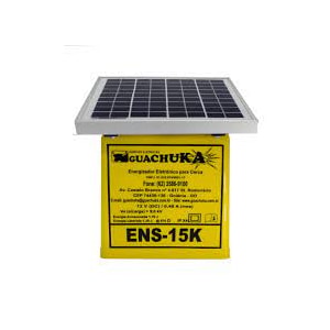 ENERGIZADOR SOLAR GUACHUKA ENS 15K COMPLETO 1,35J 13,5KM COM BUZZER E PROTEÇÃO CONTRA DESCARGAS