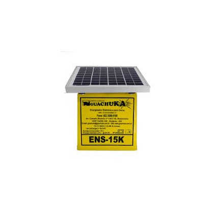Energizador Solar Guachuka Ens 15K Completo 1,35J 13,5Km Com Buzzer E Proteção Contra Descargas
