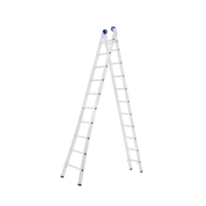 ESCADA EXTENSIVA EM ALUMÍNIO ALUMASA 10X2 DEGRAUS 5,10M PROFISSIONAL 120KG