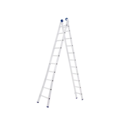 ESCADA EXTENSIVA EM ALUMÍNIO ALUMASA 10X2 DEGRAUS 5,10M PROFISSIONAL 120KG