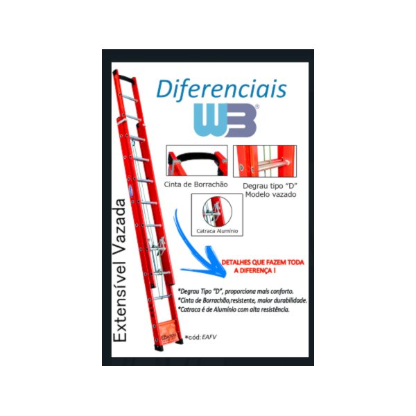 ESCADA EXTENSÍVEL FIBRA WB BERTOLO 19 DEGRAUS 3,60 A 6,00 M-7bfdbdc9-f1d0-4dfc-a4db-10f46e75ac31