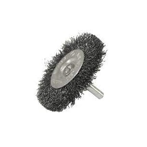ESCOVA DE AÇO CARBONO ROCAST 75 MM X 10 MM COM HASTE PARA POLIMENTO