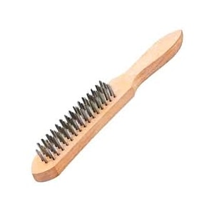 ESCOVA MANUAL MTX AÇO CARBONO COM CABO 4 FILEIRAS LIMPEZA PESADA