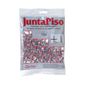 ESPAÇADOR JUNTAPISO CORTAG 3MM C/ 100 PEÇAS P/ PISO CERÂMICO E AZULEJO