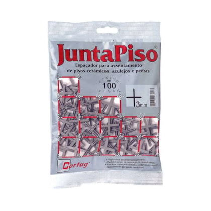 ESPAÇADOR JUNTAPISO CORTAG 3MM C/ 100 PEÇAS P/ PISO CERÂMICO E AZULEJO