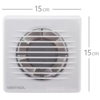 Exaustor Para Banheiro Ventisol Exb 100Mm Branco Bivolt Para Ambientes Até 6M²