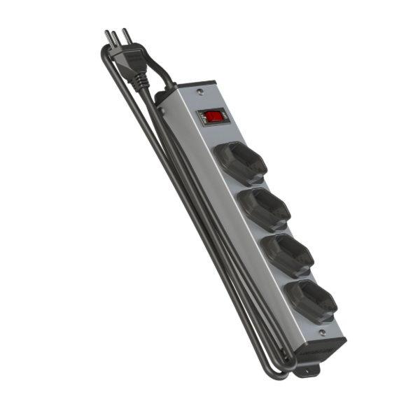 FILTRO DE LINHA METÁLICO QUALITRONIX 4 TOMADAS BIVOLT 10A COM CIRCUIT BREAKER QFLM4-94ed16f4-ab8d-4234-b8eb-ef70d836b1dd