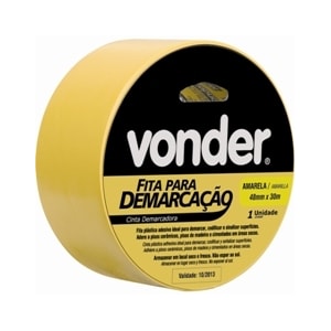 FITA ADESIVA PARA DEMARCAÇÃO 48MM X 30M AMARELA VONDER PVC