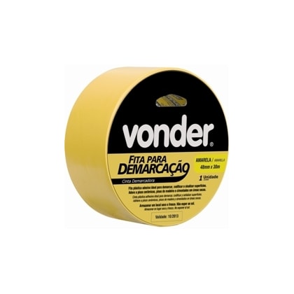 FITA ADESIVA PARA DEMARCAÇÃO 48MM X 30M AMARELA VONDER PVC