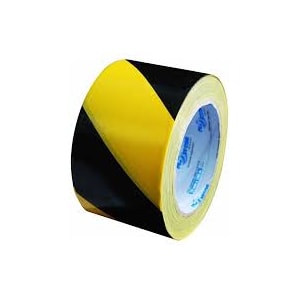 Fita Adesiva Para Demarcação Plastcor 48Mm X 30M Preto/Amarelo