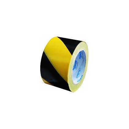 Fita Adesiva Para Demarcação Plastcor 48Mm X 30M Preto/Amarelo