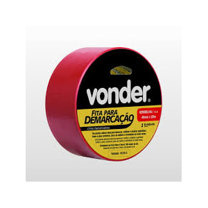 FITA ADESIVA PARA DEMARCAÇÃO VONDER VERMELHA 48 MM X 30 M
