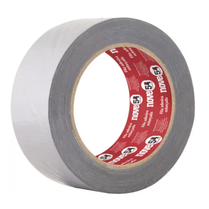 FITA ADESIVA REFORÇADA NOVE54 50 MM X 25 M PRATA EM POLIETILENO COM TRAMA DE TECIDO