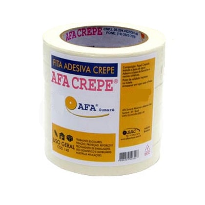 FITA CREPE AFA USO GERAL 45MM X 50M PALHA ARTESANATO E PINTURA
