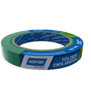 Fita Crepe Automotiva Norton Premium 18Mm X 40M Para Mascaramento Em Pintura