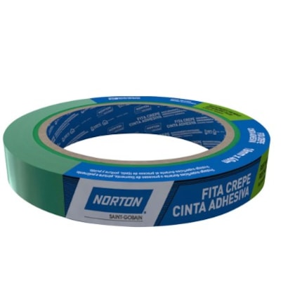 Fita Crepe Automotiva Norton Premium 18Mm X 40M Para Mascaramento Em Pintura