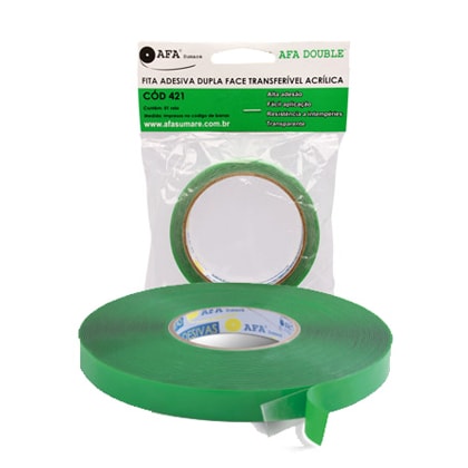 Fita Dupla Face Acrílica Transferível Afa Sumaré 12Mm X 2M Transparente
