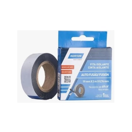 FITA ISOLANTE AUTO FUSÃO NORTON 19MM X 2M PARA EMENDAS ELÉTRICAS ATÉ 69KV