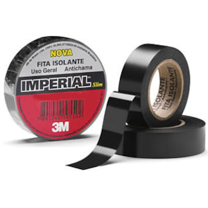 FITA ISOLANTE IMPERIAL SLIM 18MM X 5M PRETA 3M