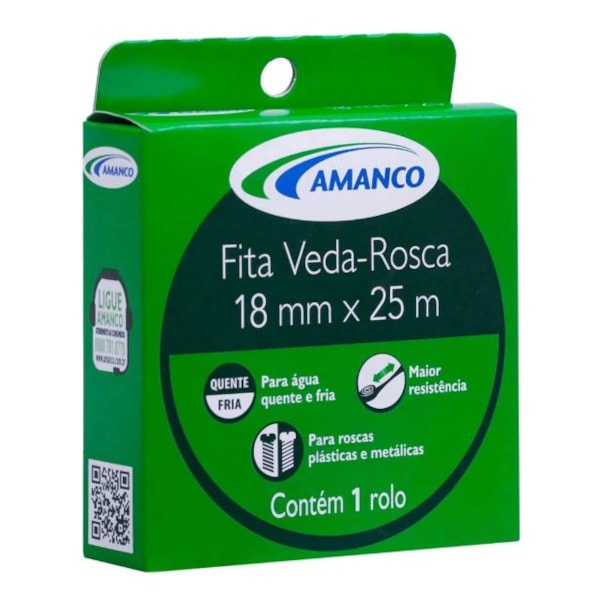 FITA VEDA ROSCA AMANCO 18MM X 25M PARA VEDAÇÃO DE ROSCAS HIDRÁULICAS-ead1ac41-9dc4-445a-8dc9-5e2061c515cc