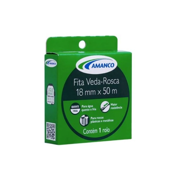 FITA VEDA ROSCA AMANCO 18MM X 50M PARA VEDAÇÃO DE ROSCAS HIDRÁULICAS-ac170fc6-da40-406a-802d-96fdf11449c9