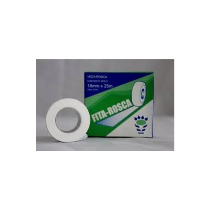FITA VEDA ROSCA QUALIFLON 18MM X 50M PARA CONEXÕES HIDRÁULICAS E PNEUMÁTICAS