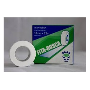 FITA VEDA ROSCA QUALIFON 18MM X 10M PTFE 100% PARA CONEXÕES HIDRÁULICAS