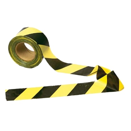 FITA ZEBRADA PLASTCOR 200M PRETO AMARELO SINALIZAÇÃO