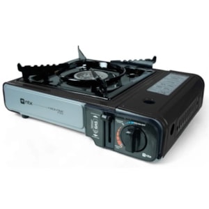 FOGAREIRO PORTÁTIL NAUTIKA FRONTIER COM ACENDIMENTO AUTOMÁTICO, CONTROLE DE CHAMA E MALETA PRETA