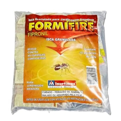 FORMICIDA FORMIFIRE GRANULADO 500G 10PCTS/50G ISCA POTENTE PARA FORMIGAS