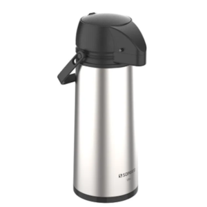 Garrafa Térmica Soprano Single 1,9L Inox Com Bomba De Pressão E Ampola De Vidro