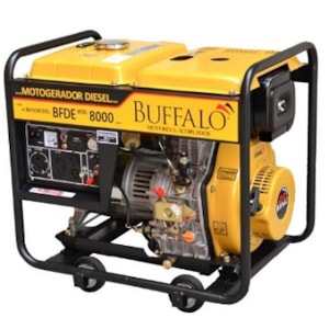 GERADOR À DIESEL BUFFALO BFDE 6,5KVA 13CV MONOFÁSICO PARTIDA ELÉTRICA 12,5L POTENTE E ECONÔMICO