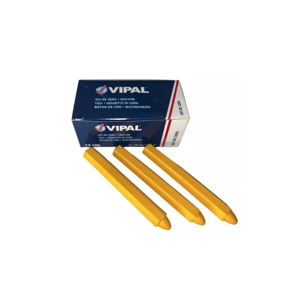 Giz Amarelo Vipal 10 X 100Mm Caixa Com 12 Unidades Para Marcação De Pneus-9c6eb88a-6603-4117-9f72-c21916d56443