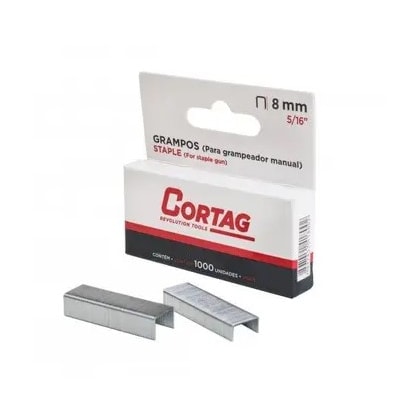 Grampo Cortag 8Mm Para Grampeador Manual Caixa Com 1000 Unidades