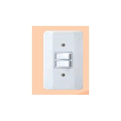 Interruptor Embutir Mec Tronic Millenium 2 Interruptores Simples 10A 250V