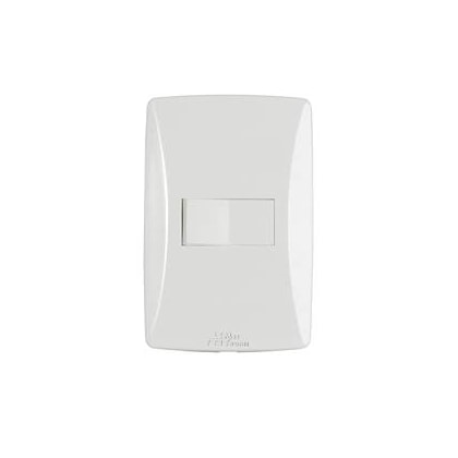 INTERRUPTOR SIMPLES HORIZONTAL MEC TRONIC PETRA 10A 250V COM PLACA 81001H