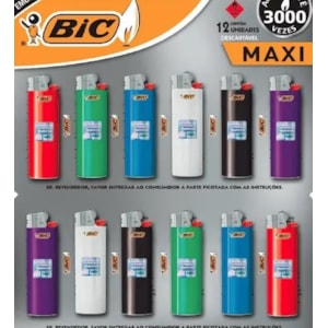 ISQUEIRO MAXI GRANDE BIC ACENDIMENTO SEGURO E DURÁVEL