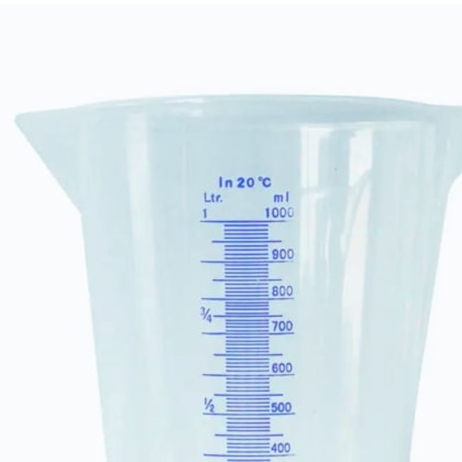 JARRA CALIBRADORA PARA ÓLEO 2L TRANSPARENTE COM ESCALA EM RELEVO
