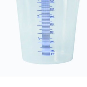 JARRA CALIBRADORA PARA ÓLEO 2L TRANSPARENTE COM ESCALA EM RELEVO