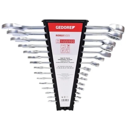 JOGO DE CHAVE GEDORE RED 15 PEÇAS 6 32MM
