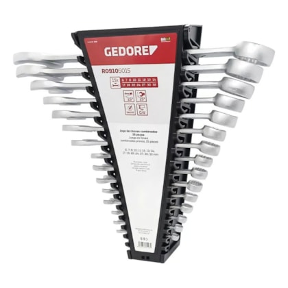 JOGO DE CHAVE GEDORE RED 15 PEÇAS 6 32MM