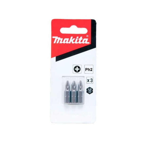 JOGO DE PONTAS BITS MAKITA PH2 25MM COM 3 PEÇAS PARA PARAFUSADEIRA-1751e711-38e8-4e11-a71b-b8456cd35943