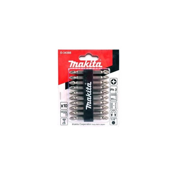 JOGO DE PONTAS BITS MAKITA POWER BITS PH2 D 34366 PHILLIPS 65 MM COM 10 PEÇAS-0dcece8d-c38d-499b-b751-282addc935d0