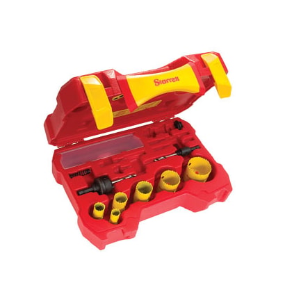 JOGO DE SERRA COPO BIMETAL STARRETT 10 PEÇAS PARA ELETRICISTA 16 A 51MM COM MALETA