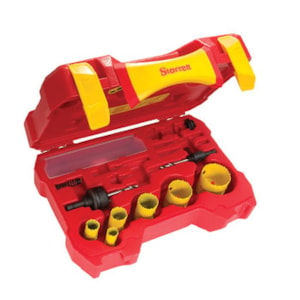 JOGO DE SERRA COPO BIMETAL STARRETT 10 PEÇAS PARA ELETRICISTA 16 A 51MM COM MALETA