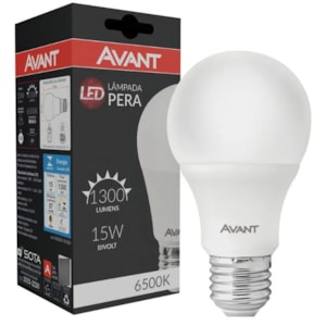 KIT 03 LÂMPADAS LED 15W AVANT BIVOLT LUZ BRANCA 6500K