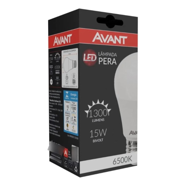 KIT 03 LÂMPADAS LED 15W AVANT BIVOLT LUZ BRANCA 6500K-29b42328-304a-4206-b7b0-305d518eb49f