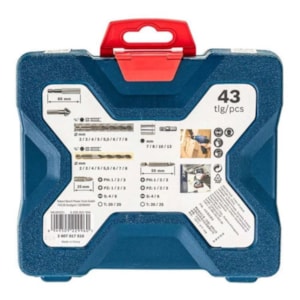 KIT BROCAS MALA X LINE P/ FURAR E PARAFUSAR 43PCS