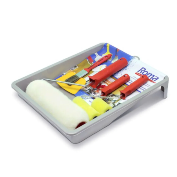KIT COMPLETO PARA PINTURA ROMA FLEX 23CM COM 7 PEÇAS PARA USO DOMÉSTICO E PROFISSIONAL-1ebbd52e-1bb8-4f1e-9ead-1e66c75ee468